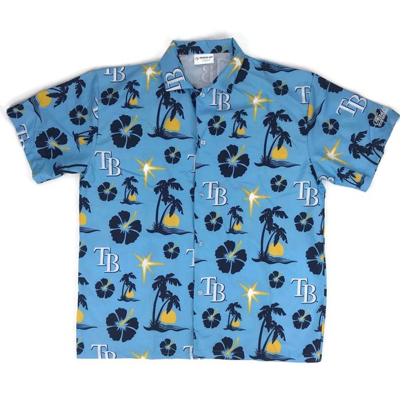 Tampa Bay Rays Hawaiian Shirt Men's Size Large MLB - Picture 2 of 12